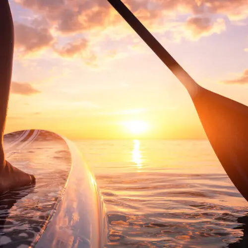 paddleboarding
