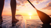 paddleboarding