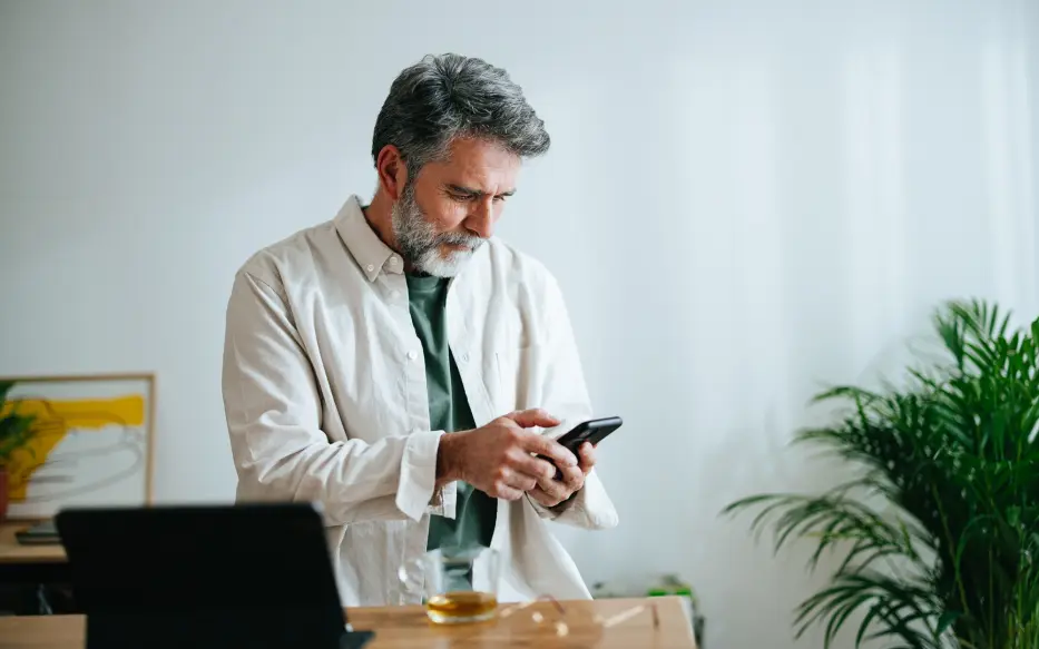 Man holding a phone